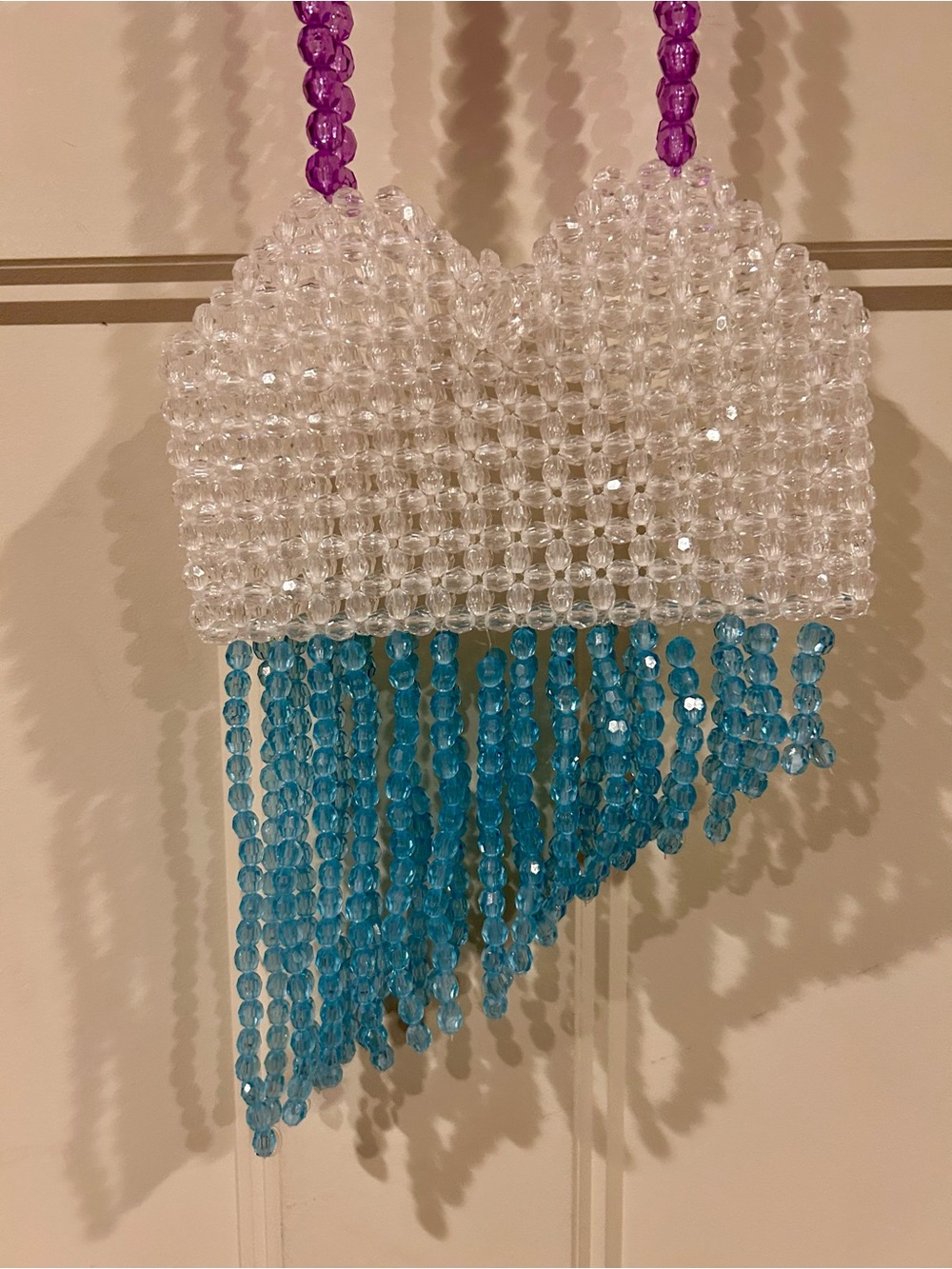Raincloud Beaded Mini Crossbody Bag